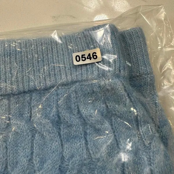 NWT Vero Moda Skirt S Womens Blue Cable Knit Mini - Image 8