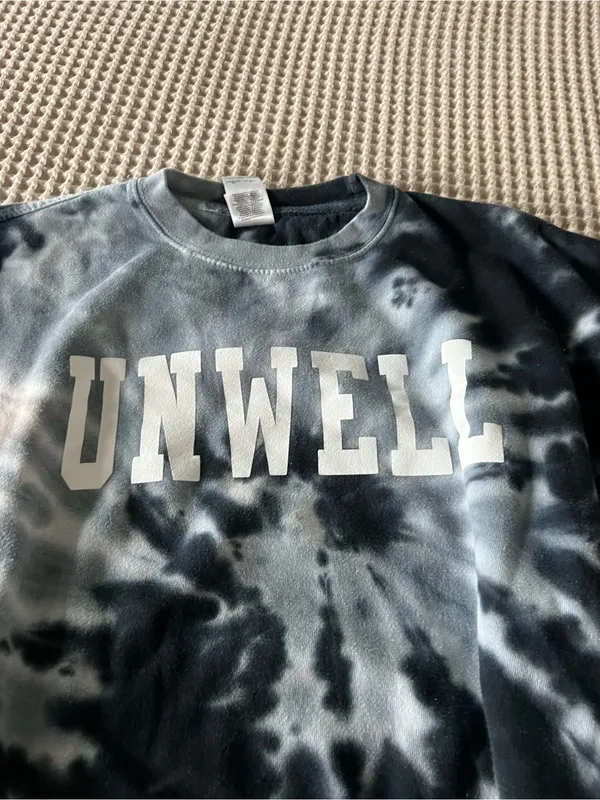 Barstool UNWELL Tie-Dye Crewneck Sweatshirt - Black/Grey - Image 2