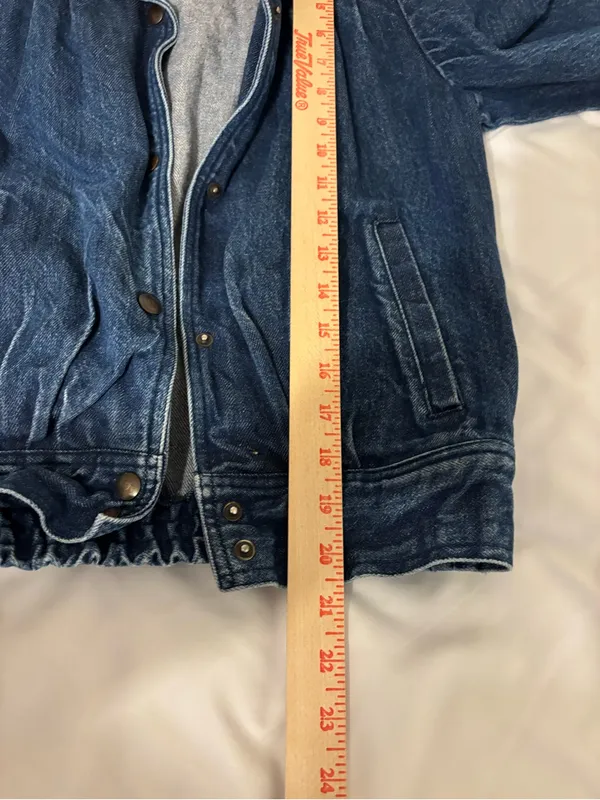 Vintage Julie K Setterdahl Denim Jacket Womens M Puff Sleeve Western Prairie - Image 4