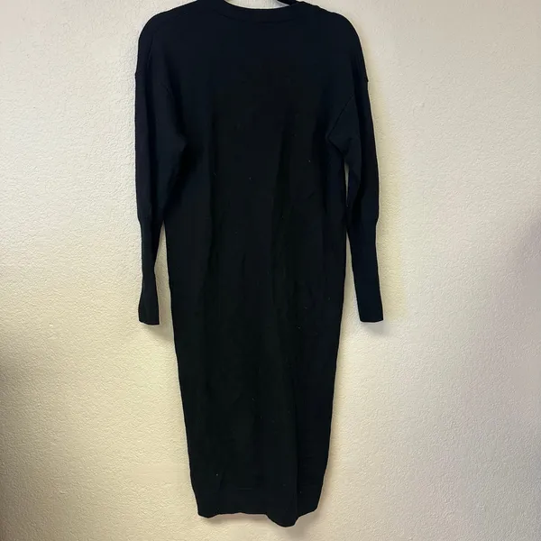 Aritzia Wilfred Utopia Merino Wool Sweater Midi Dress Black Size Small - Image 4