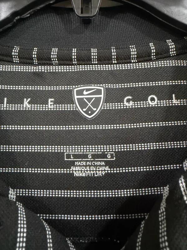 Nike golf large black and white polo men’s - Image 2