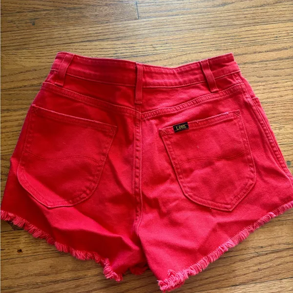 NWT Lee red jean shorts - Image 3