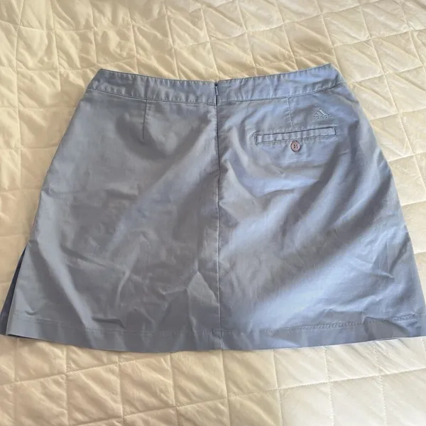 Adidas Golf Tennis‎ Stretch Skirt Skort Womens Size 8 Blue Pockets Logo - Image 8