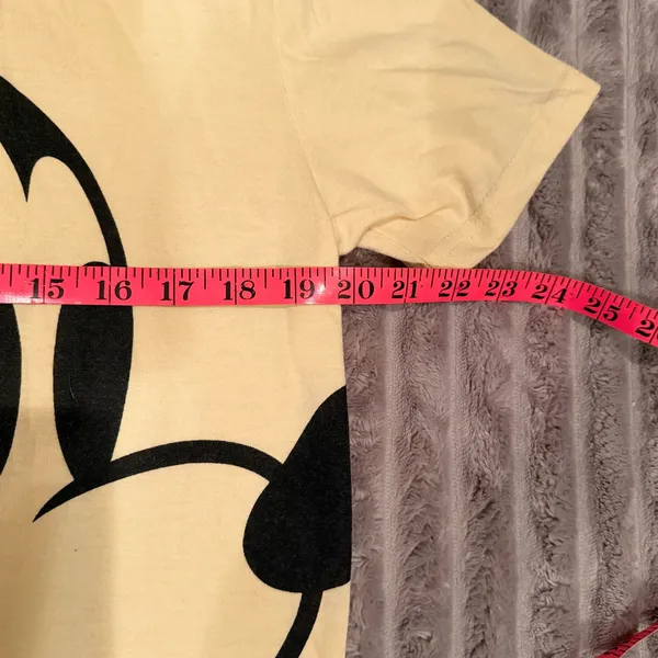 Disney Mickey Mouse Graphic‎ T-Shirt, Pale Yellow, Size Large (LL) - Image 6