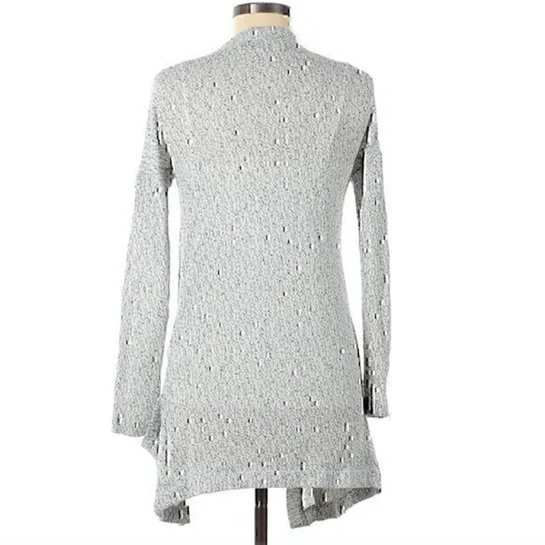 SPARKLE FADE URBAN OUTFITTERS White Black Open Marled Knit Cardigan Sweater XS - Image 4