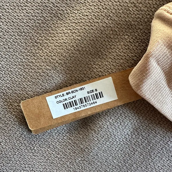 New ~ SKIMS ~ Women's Nude Wide Strap Summer Mesh Scoop Bralette Bra Small NEW - Image 8