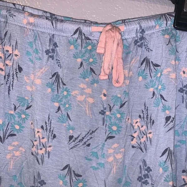 Honeydew Blue Floral Stretchy Comfy Pajama Shorts - Image 2