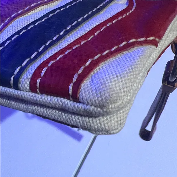 Frye leather and canvas multicolored clutch wristlet - Image 8