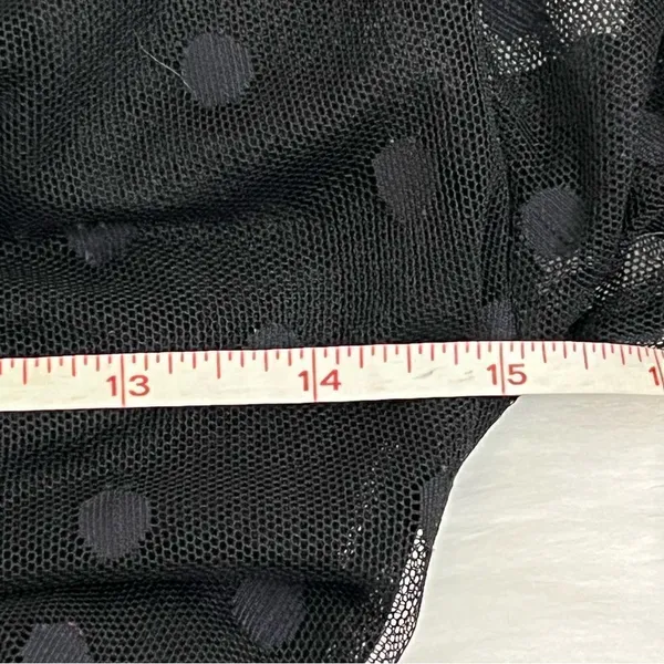 White House Black Market Y2K Sheer Mesh Polka Dot Top XS - Image 6