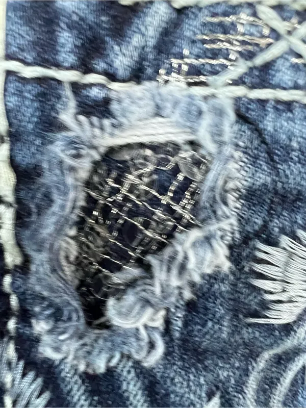 Miss Me Women's Dark Blue sequin Embroidered pockets mid rise Bootcut Jeans 31 - Image 11