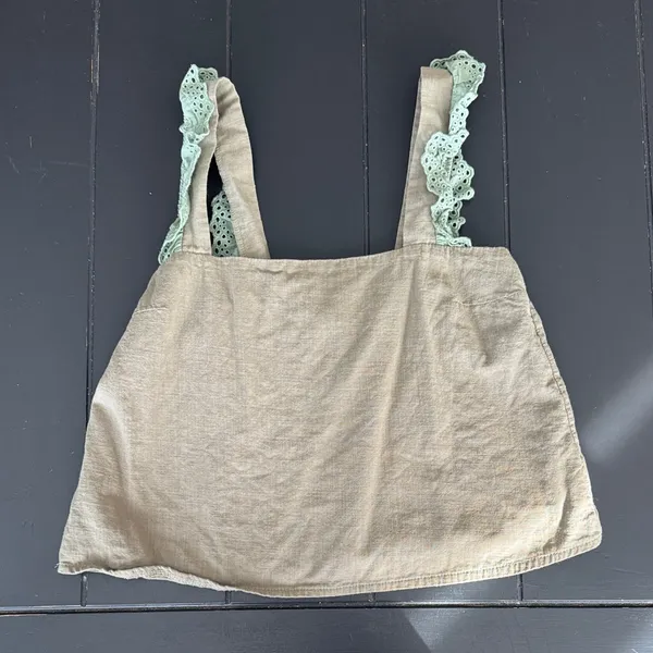 Edikted Olive Ruffle Strap Tank Top - Image 3