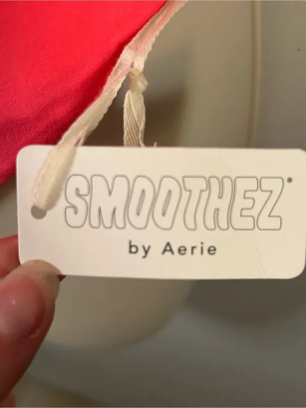 New Aerie Smoothez Neon Pink One-Piece Spaghetti Strap Bodysuit - Image 3