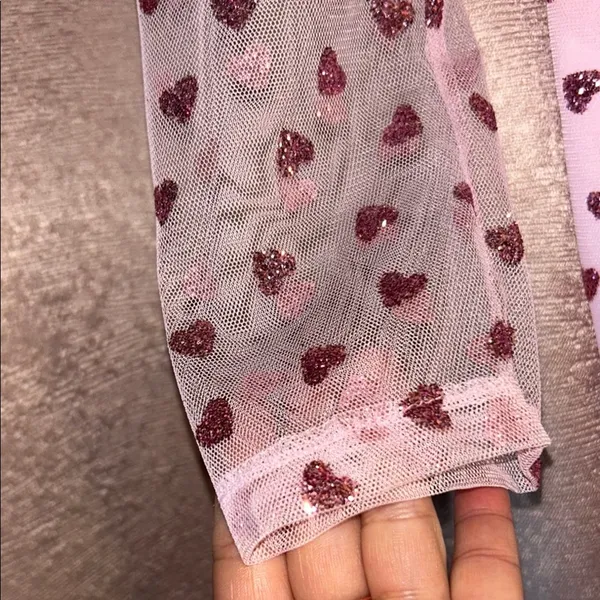 NWT Luxe Wave Size S Pink Heart Patterned Dress - Image 5