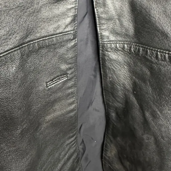 Vintage Margo's‎ Black Leather Trench Coat - Image 4