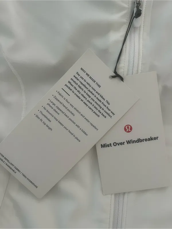 lululemon athletica White Mist Over Windbreaker Sz 4 - Image 7