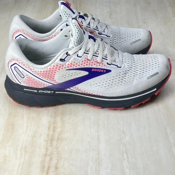Brooks Ghost 14 Womens Running Shoes White Purple Pink 1203561B192 Size 10.5 B - Image 13