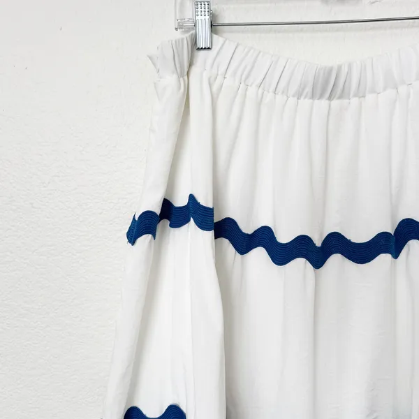 [PrettyGarden] White Blue Matching Set Crop Tank Maxi Skirt Summer NWOT Size XXL - Image 13
