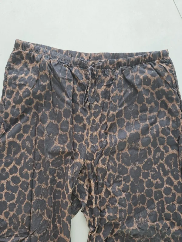Kids Leopard Print Wide-Leg Pants - Brown/Black - Image 6