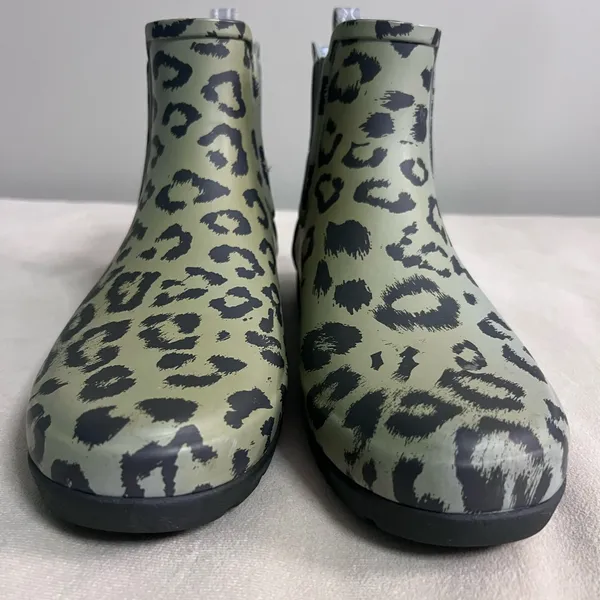 🐆🌿 HUNTER Leopard Print Chelsea Rain Boots US 9 EU 40/41 🐆🌿 - Image 10