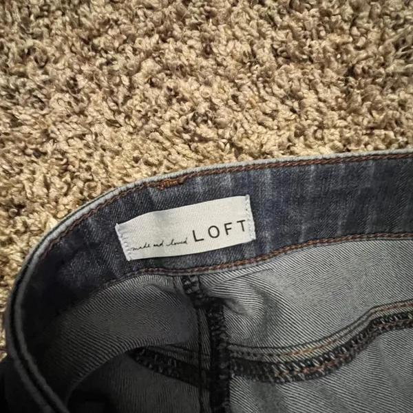 LOFT Curvy Skinny Jeans Womens‎ 10 30 Dark Wash Blue Denim Mid Rise Stretch - Image 4