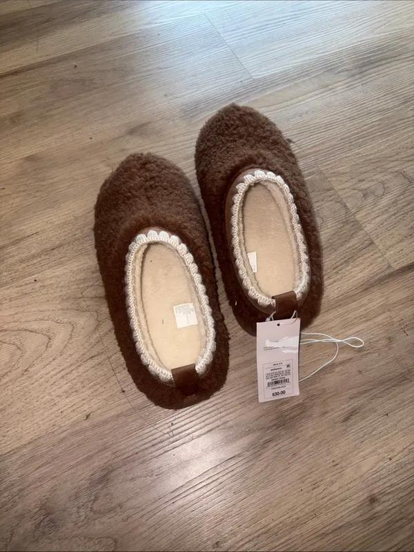 Auden Brown Fuzzy Sherpa-Lined Mules - Image 2