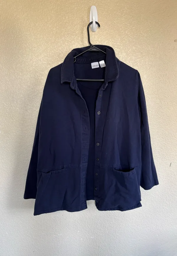 Cherokee Vintage Navy Blue Cardigan - Image 2