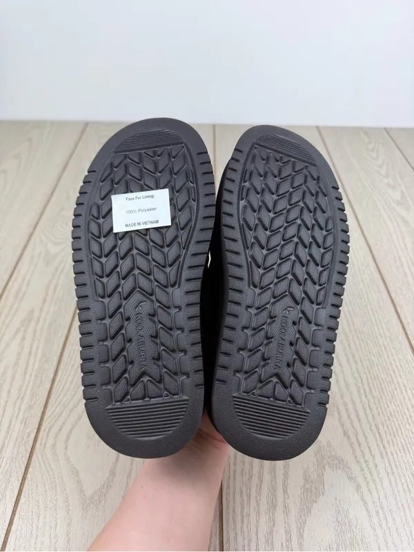 Koolaburra by UGG Women's Burree Platform Slippers US5 Black & Grey Trim $90 - Image 7