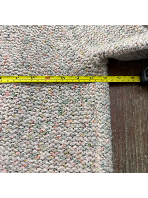 Ruby Moon Chunky Knit Speckled Sweater Tunic Wool Blend Back Zip Medium - Image 7