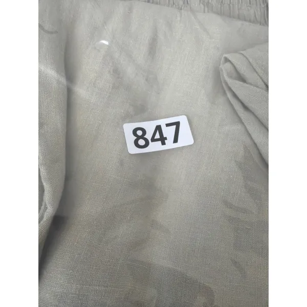 Tahari Womens Olive Green Linen Blend Utility Cargo Pants High Rise Size Medium - Image 12