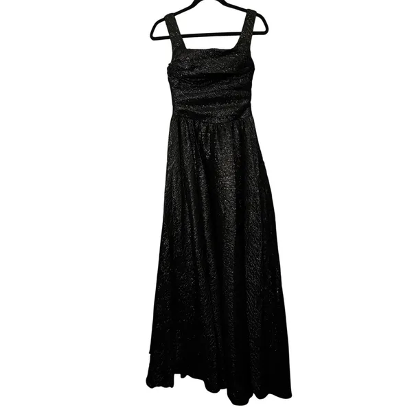 MAC DUGGAL Womens Black Sparkle Gown Dress 2‎ Formal Gala Prom Dance Whimsigoth - Image 2
