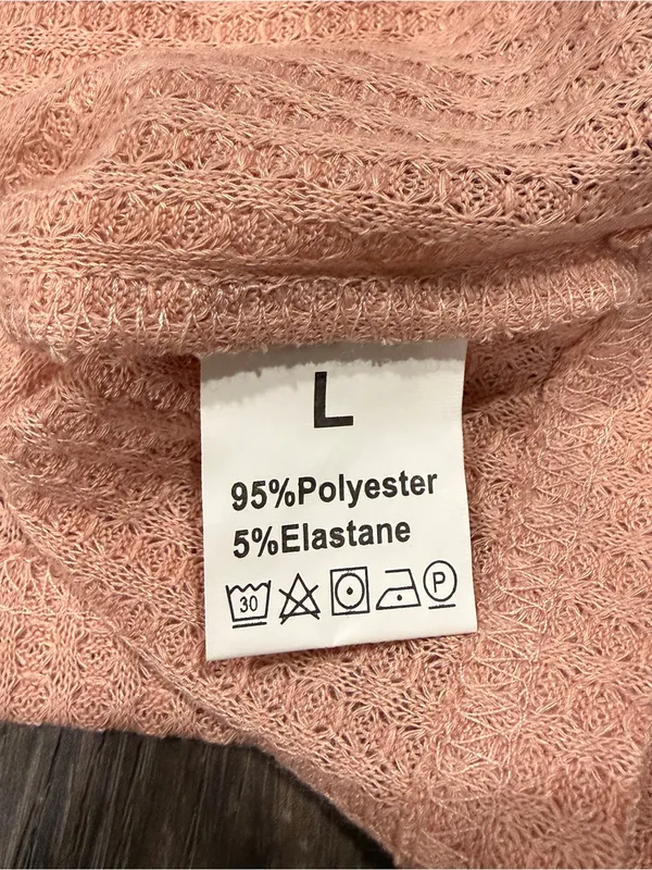 NWOT Unbranded Waffle Knit Cropped Short Sleeve - Image 3