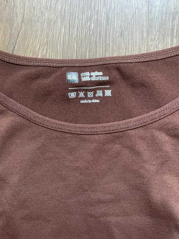 Tummy Control Smoothing Bodysuit Brown Size 3XL/4XL - Image 2