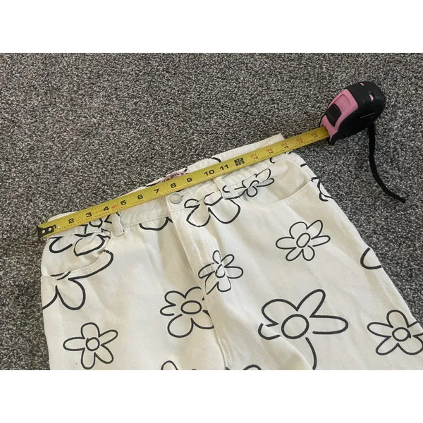Bailey Rose Floral Print Wide-Leg high waisted Jeans L - Image 5