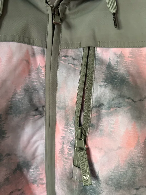 Roxy Presence Parka Jacket in Sea Pine Mystery Fog - Image 7