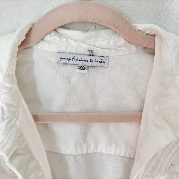 Young‎ Fabulous & Broke White Tencel Short Sleeve Utility Jumpsuit Women's XS - Image 7