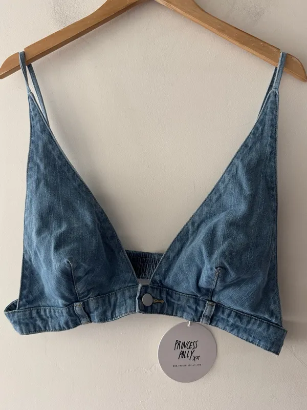 Princess Polly NEW! Denim Blue Paige Top - Image 2