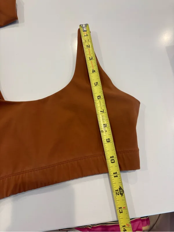 Everlane Perform Activewear 2 piece Set. Brown Sports Bra High Rise Leggings XS - Image 4