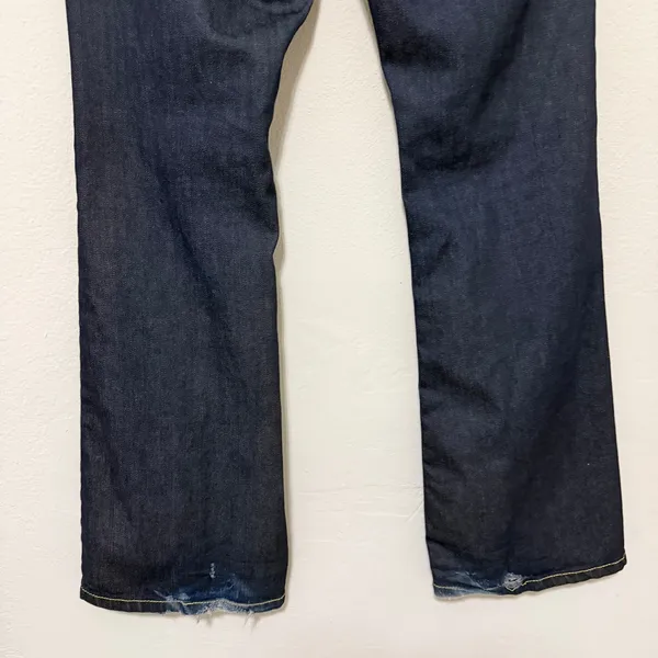 Roberto Cavalli H&M Dark Wash Bootcut Jeans Womens 14 Low Rise Gold 34x32 - Image 7