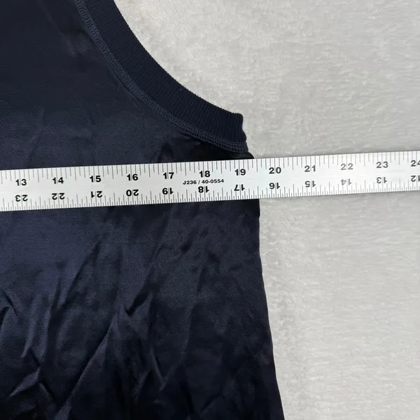 Michael Stars Navy Blue Sleeveless Satin Finish Tank Top DST005 Womens‎ Medium - Image 3