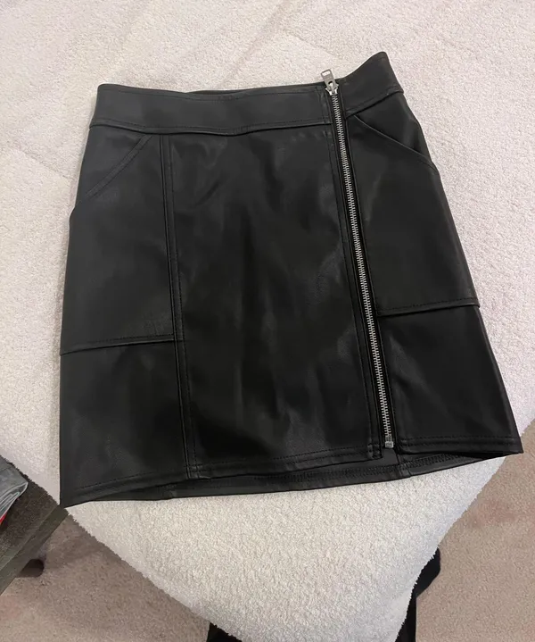 Faux Leather Mini Skirt - Image 4