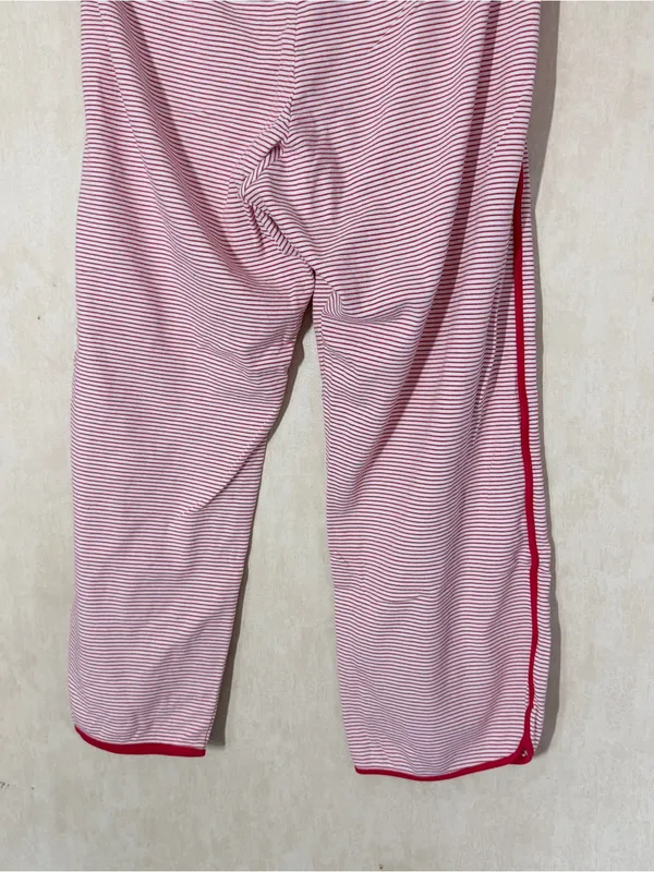 LAKE Women’s 100% Pima Cotton Classic Red Ticking Stripe Pajamas Set M - Image 11
