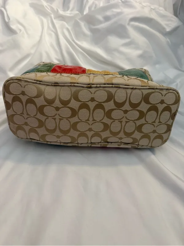 EUC Vintage Coach Gallery Signature Hobo Shoulder Bag with Multicolor Stripe - Image 6