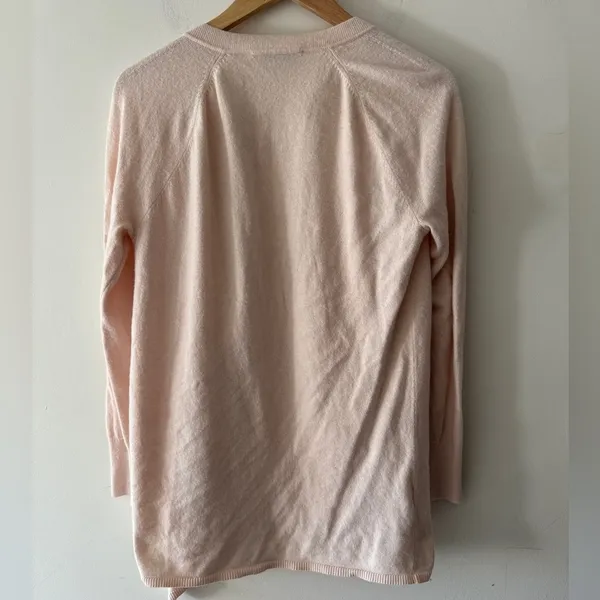 Loft‎ Light Pink Waterfall Draped Cardigan - Wool Blend - Image 2