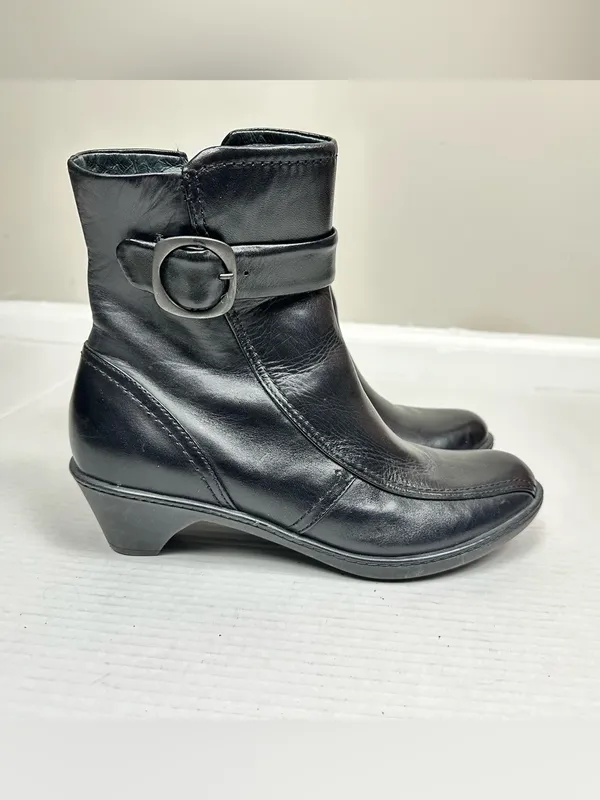 Dansko Mid Calf Leather Heeled Zip-up Boot Size EU 38 - US 7.5/8.0 - Image 2