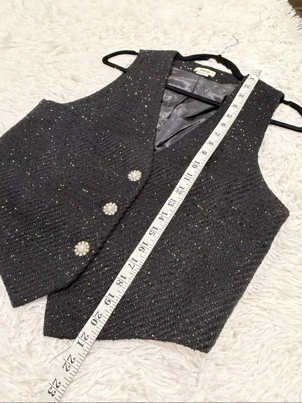 Jason Wu Vest in Black Sparkle Large - Image 5