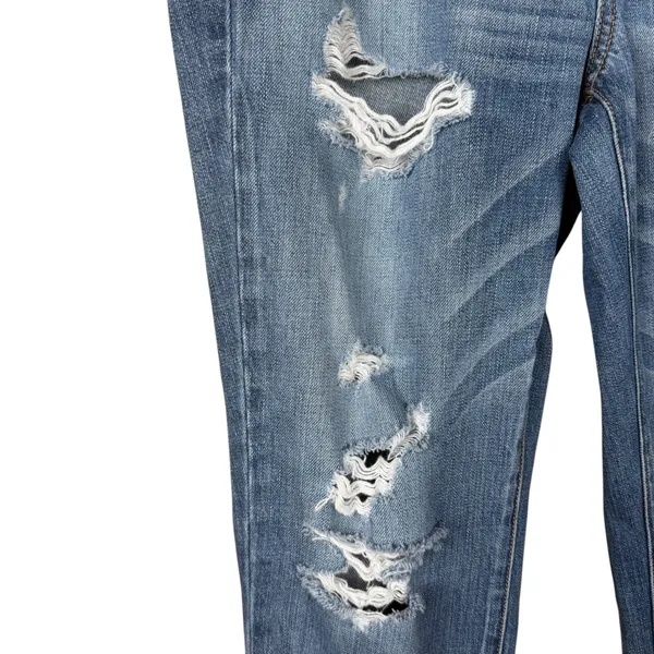 American Eagle Boy Crop Jeans Women's 10 Distressed Medium Wash Baggy Relaxed - Image 6