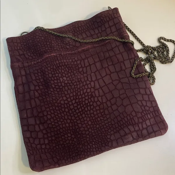 Free People Burgundy Suede Crossbody - Image 3