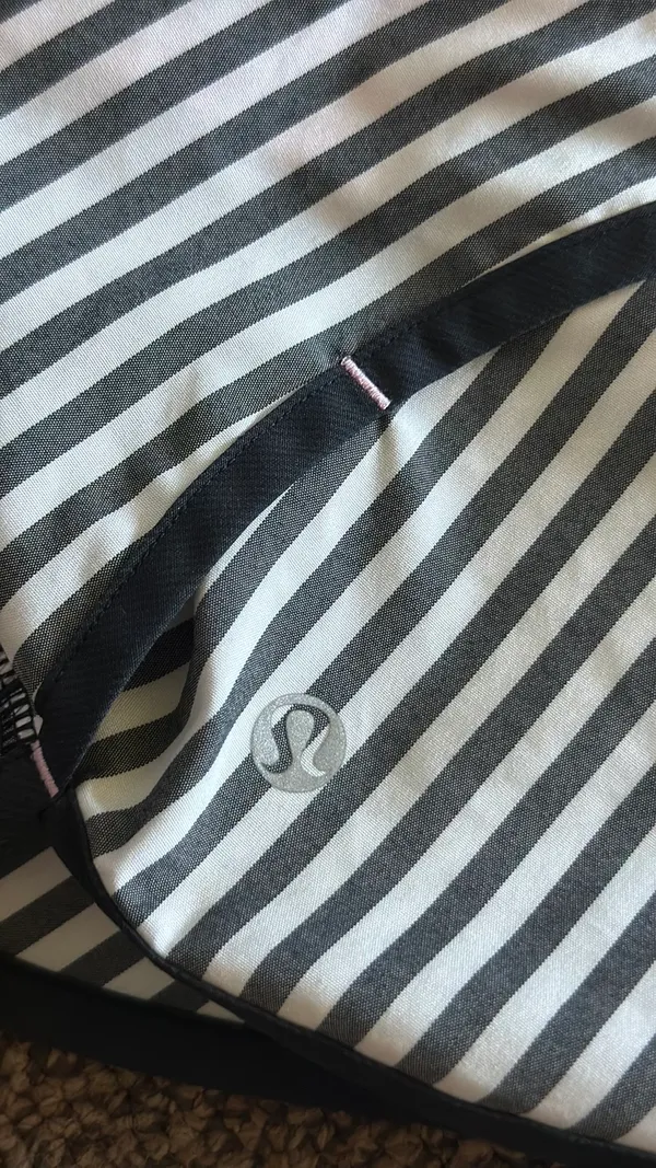 Black and White and Light Pink Striped Lululemon Speed Up Shorts 2.5' - Image 10