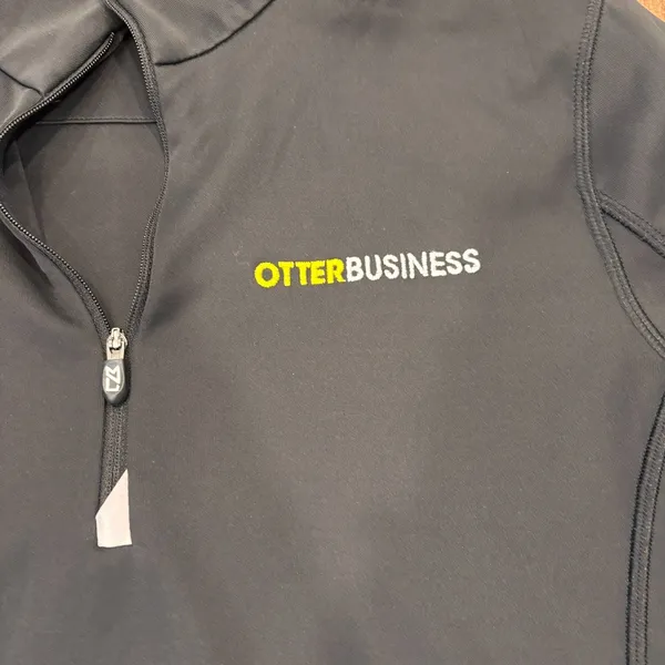 OtterBusiness Cutter & Buck Quarter Zip Pullover Top Women's Medium Black Soft - Image 2