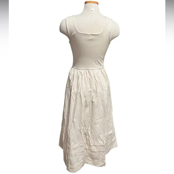 J.Crew Drop-waist mixy dress in natural/Ivory color Size Medium NWT - Image 8